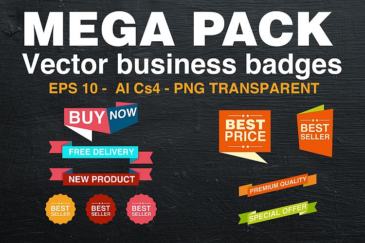 MEGA PACK - Vector business badges 