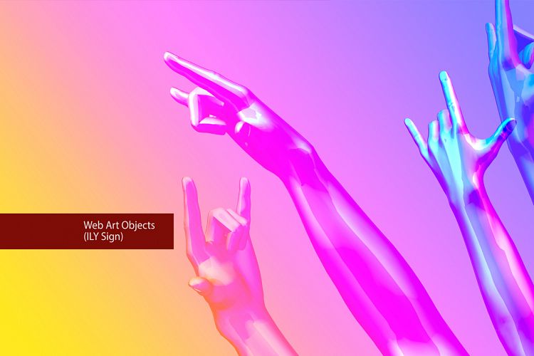 Web Art Objects ILY Sign