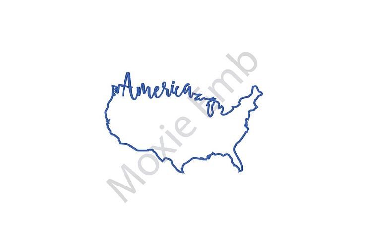 Patriotic Machine Embroidery Design,  America Embroidery Design