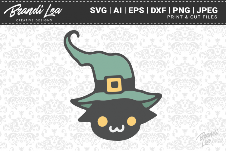 Cute Witch Cat SVG Cutting Files