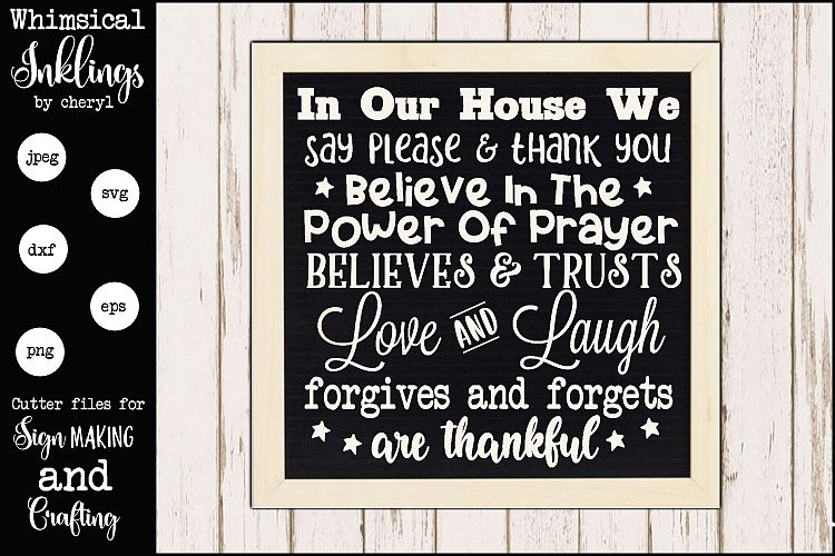 In Our House Collage SVG