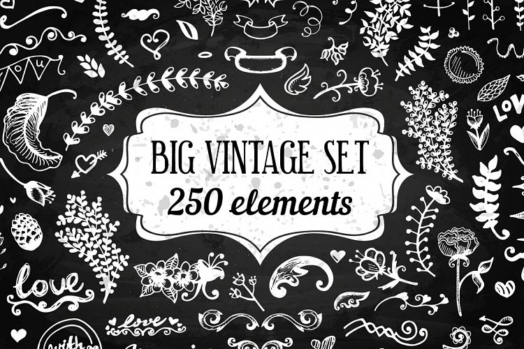 250 Elements - Big Vintage Set example image 1