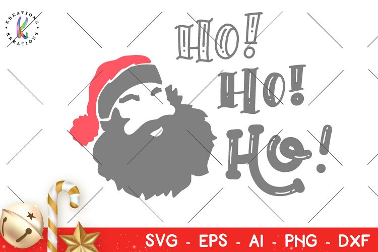 Christmas svg Ho Ho Ho! Christmas Santa Hand Drawn svg