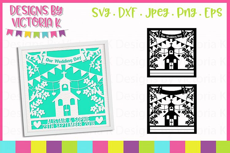 Download Wedding Church Papercut, SVG, DXF, PNG (138733) | SVGs | Design Bundles