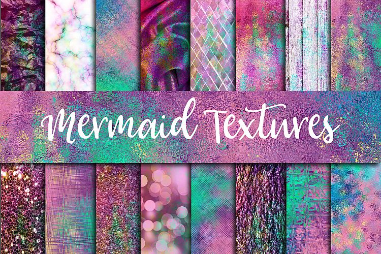 Mermaid Textures Digital Paper