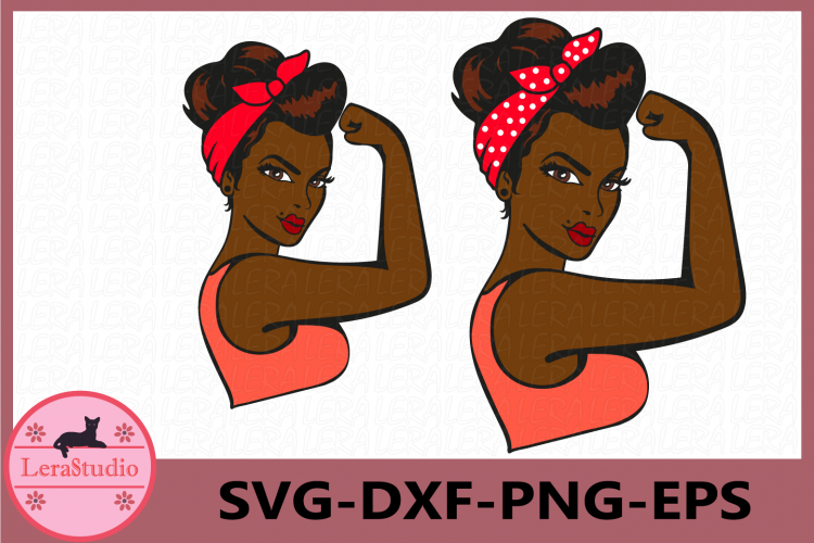 Girl Power SVG, Afro Girl Power Silhouette