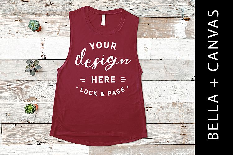 Maroon Bella Canvas 8803 TankTop Mockup Keep Fit Apparel