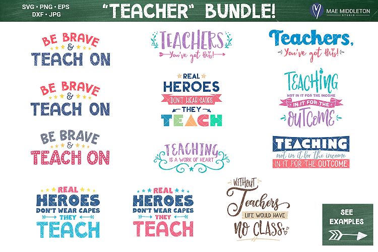 Teacher bundle - printables, svg cut files 