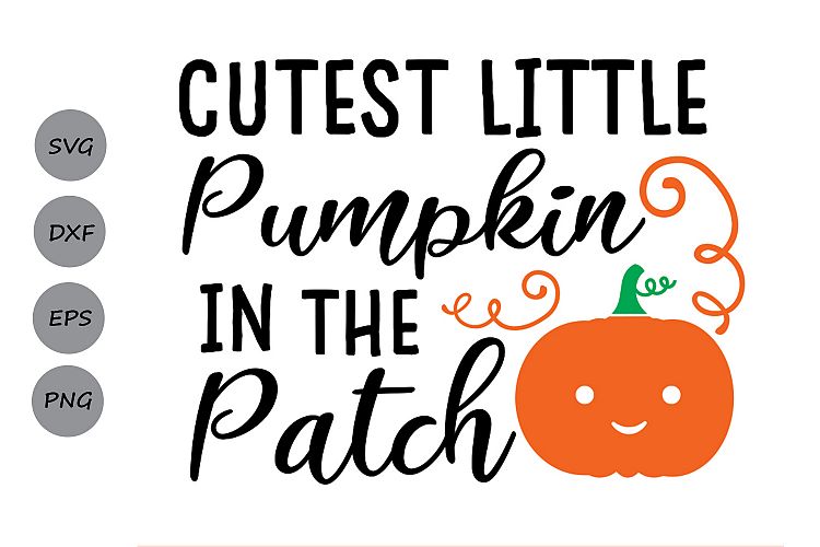 Cutest Pumpkin In The Patch SVG, Thanksgiving SVG, Pumpkin. 