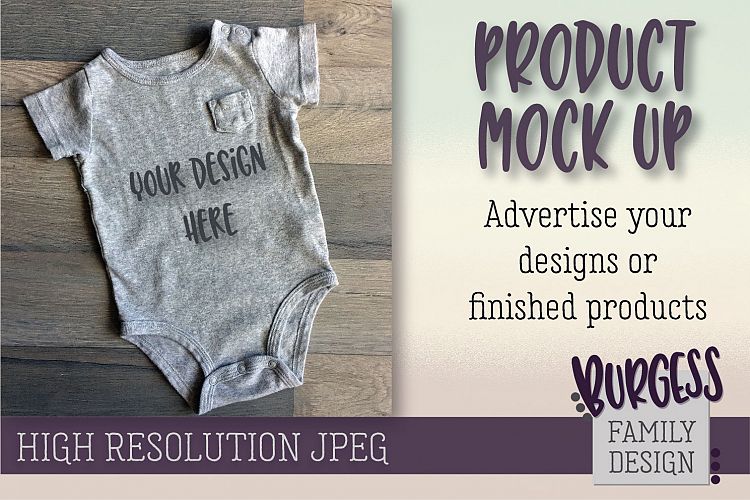 MOCK UP Angled baby outfit | High Resolution JPEG