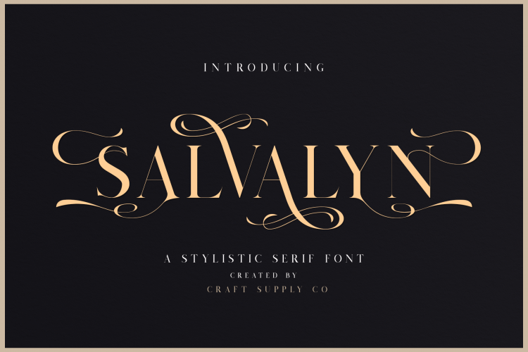 Salvalyn - Stylistic Serif Font