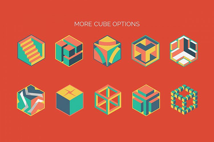 3D Cube Infographics