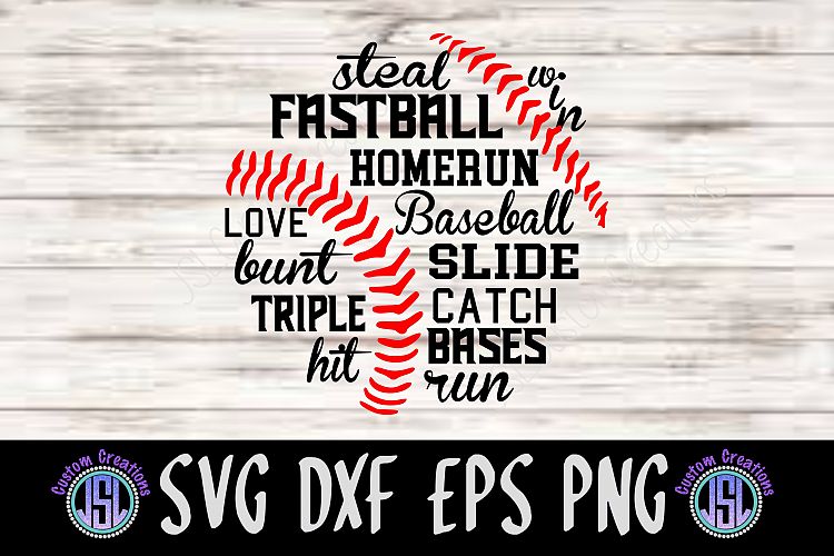 Download Baseball Wording | Baseball Shape | SVG DXF EPS PNG Cut ...