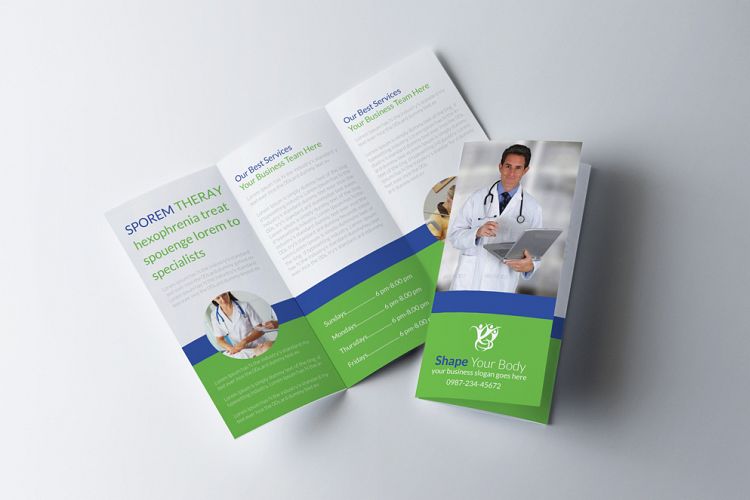 Medical Doctor Trifold BrochureTemplate