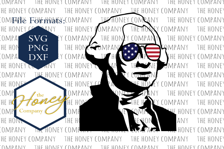 Cool George Washington SVG PNG DXF 4th of July Design Instant Download Silhouette Cricut Cut Files Cutting Machine