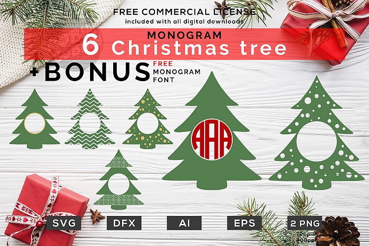 Christmas Tree - Monogram SVG Bundle