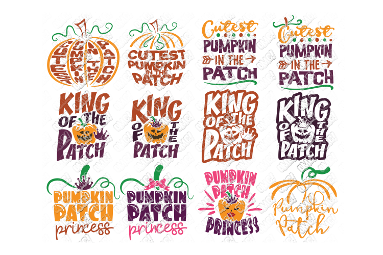 Pumpkin Patch SVG Bundle in SVG, DXF, PNG, EPS, JPEG
