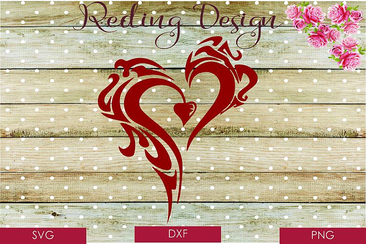 Tribal Heart Svg Dxf Png Digital Cut Files 78289 Svgs Design Bundles