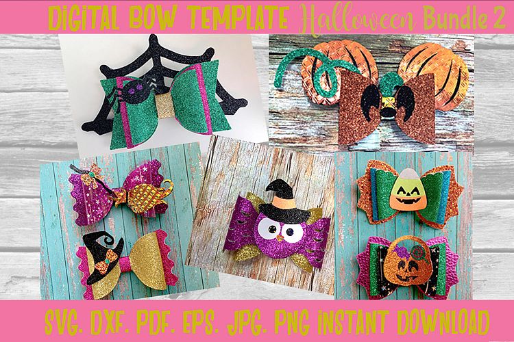 Halloween Hair Bow Template Bundle 2