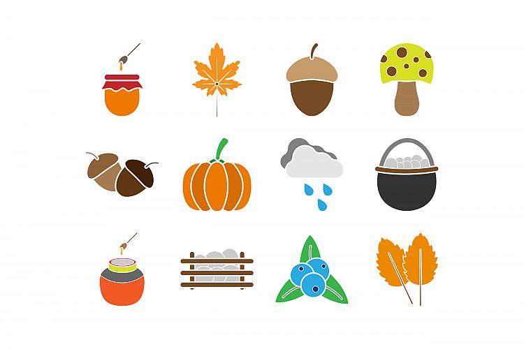 autumn icon set