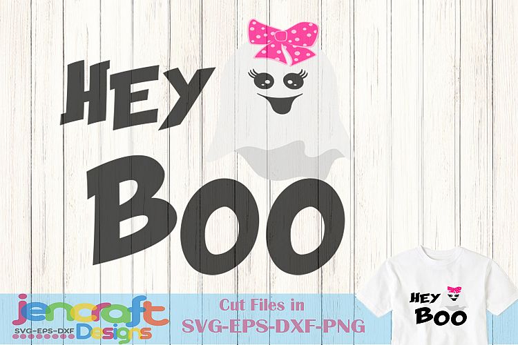 Hey Boo Cute Girl Ghost Halloween Trick or Treat