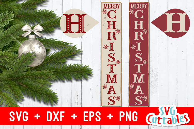 Merry Christmas Vertical |Cut File