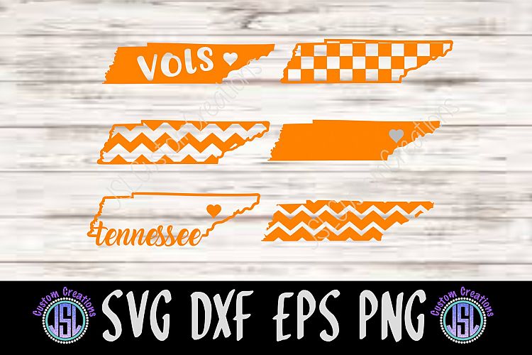 Tennessee States Set of 6 Bundle | SVG DXF EPS PNG Cut File