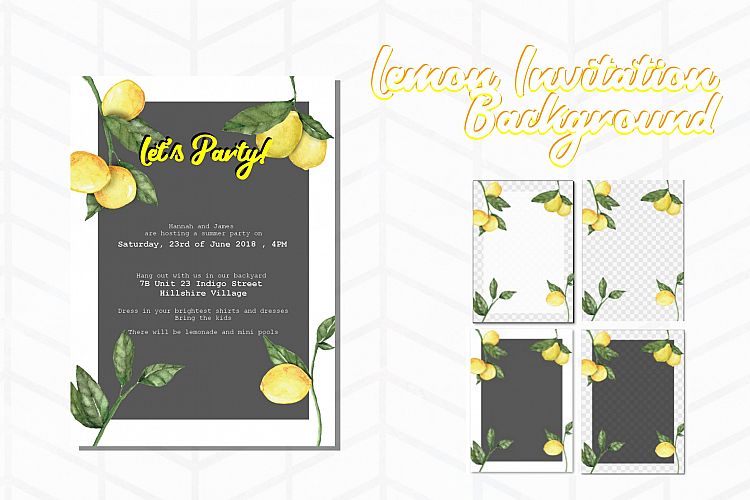 Lemon Invitation Background