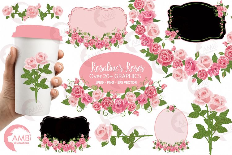 Rosalies Roses clipart, graphics and illustrations AMB-2255