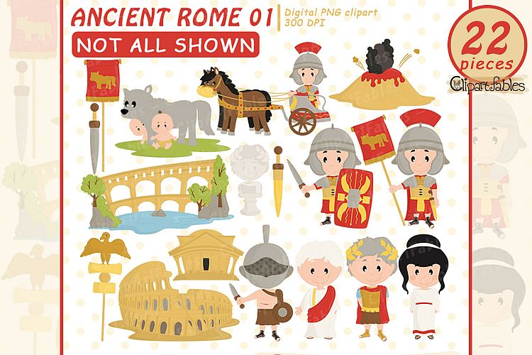 Ancient Rome clipart, Travel clip art, Roman empire art