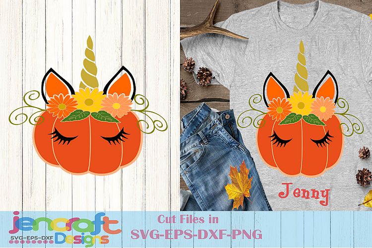 Unicorn Pumpkin SVG - Fall Unicorn Thanksgiving SVG File