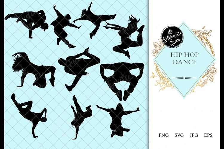Hip Hop Dance svg, dance cricut files, black dancer silhouet