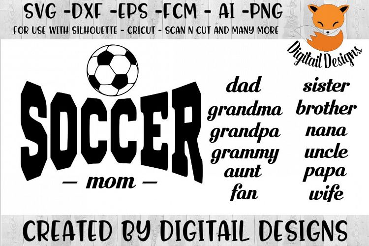 Soccer Family SVG - Silhouette - Cricut - Scan n Cut