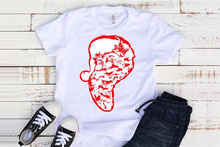Santa Claus beard SVG Christmas tackle santa 1055s