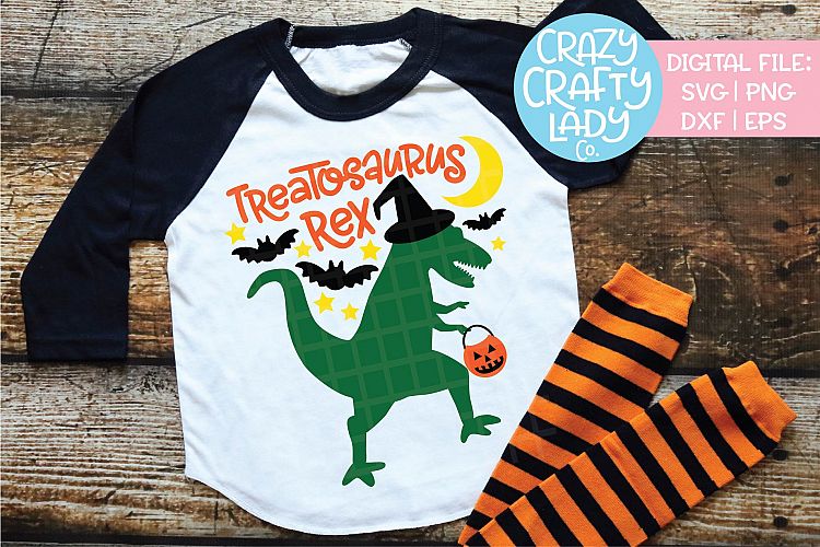 Halloween Dinosaur SVG DXF EPS PNG Cut File