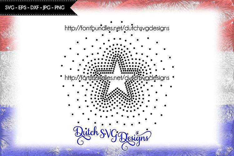 Hotfix rhinestone star pattern SS16, rhinestone template