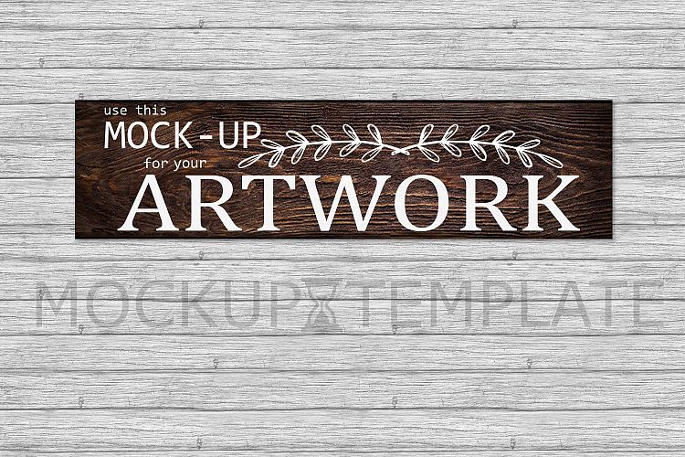 Wooden board sigh mock-up Rustic Farmhouse Modern style