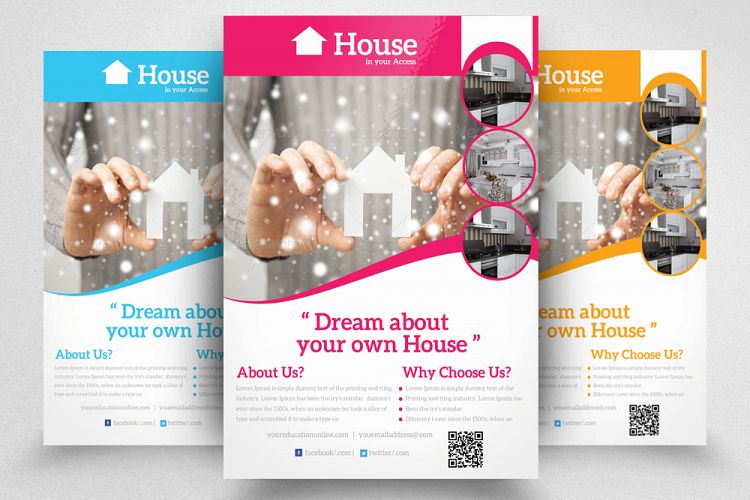 Real E state House for Sale Flyer