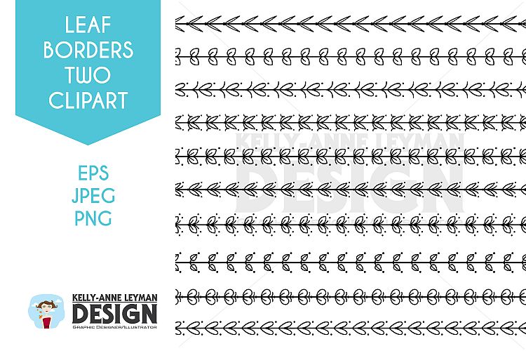 Hand Drawn Digital Border clipart, Seamless