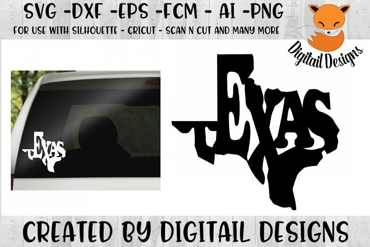 Texas SVG Cut File For Silhouette - Cricut