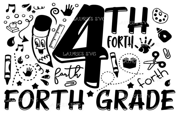 Forth Grade school FILE SVG,EPS,DXF,PNG,JPG