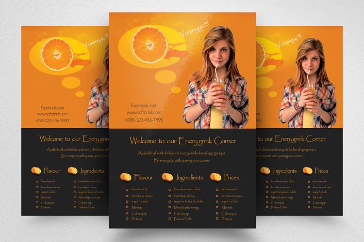 Juice Product Promotion Flyer