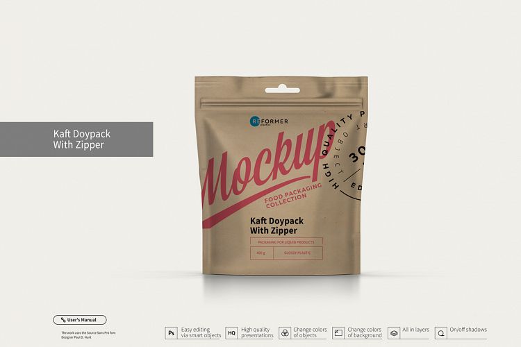 Kraft Doypack With Zipper