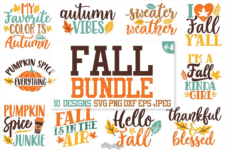 Fall Sayings SVG Bundle, Autumn, Pumpkin, Quotes, Signs, PNG