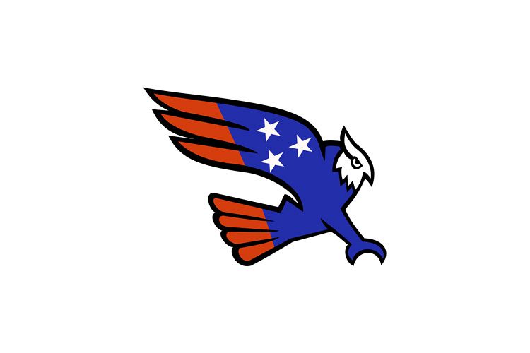 American Owl Swooping Mascot