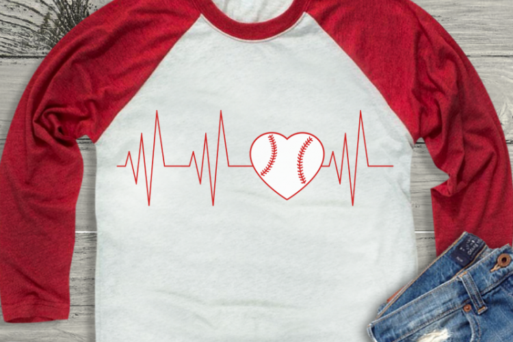 Baseball Heartbeat SVG