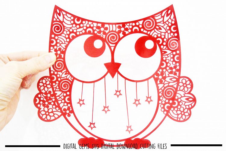 Owl paper cut SVG / DXF / EPS files
