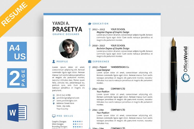 Clean Simple Resume / CV