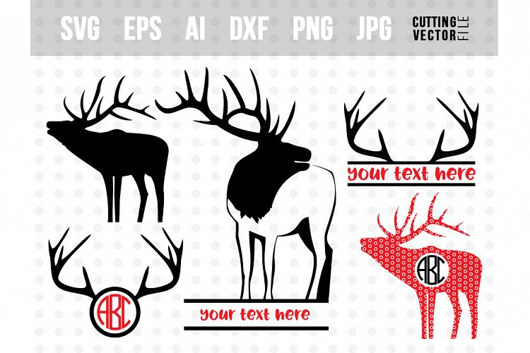 Elk Vector Bundle - svg, eps, ai, dxf, png, jpg