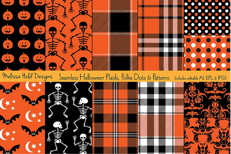 Halloween Plaids, Dots   Patterns